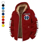 All-Season Hoop Squad Winter Fleece Jacket, Sherpa Lined Winter Fleece HVN1434WW - Wine