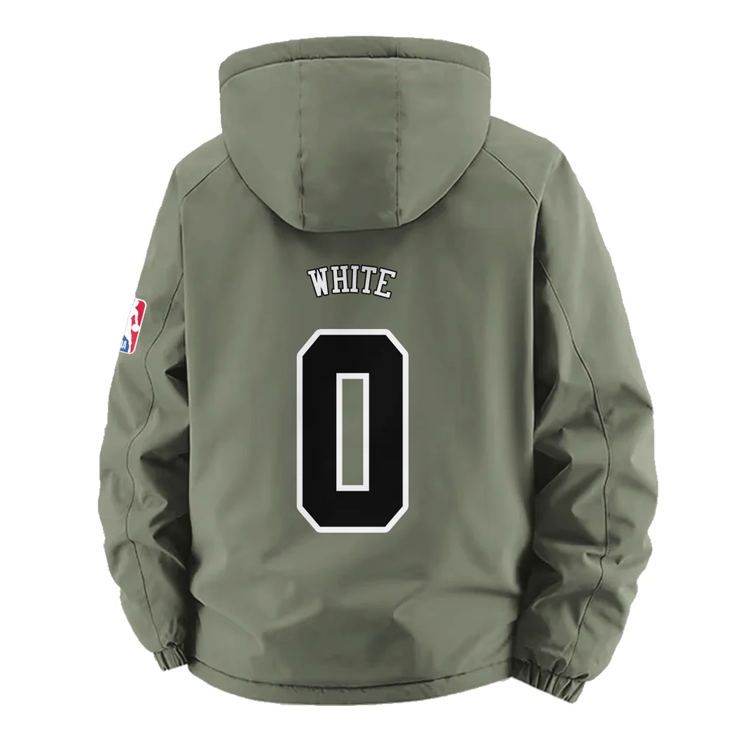 Loyal Supporter Crew Fleece Windbreaker Jacket, Windproof Fleece Hybrid HVN1435CB - Green - Image 4