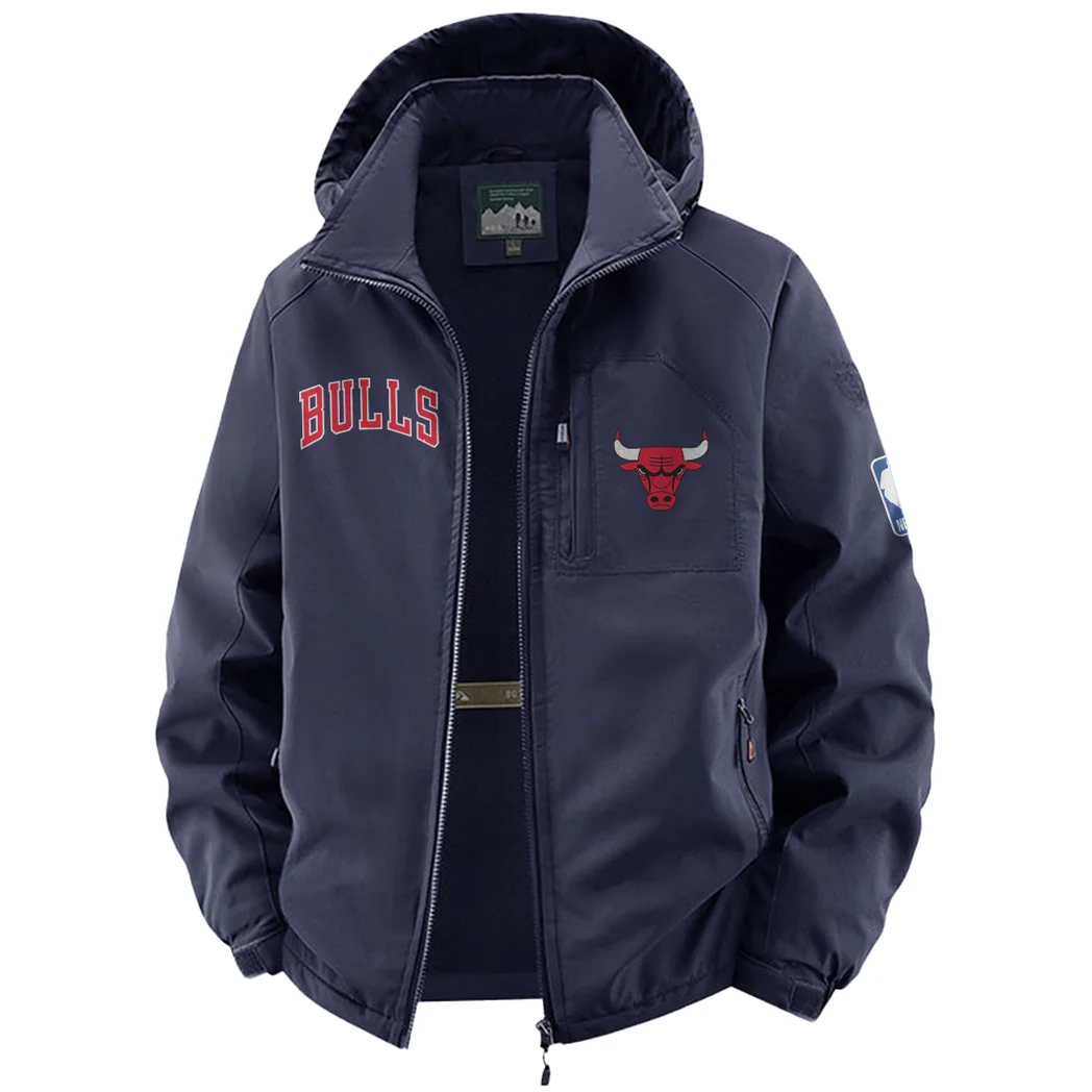 Loyal Supporter Crew Fleece Windbreaker Jacket, Windproof Fleece Hybrid HVN1435CB - Navy - Image 2