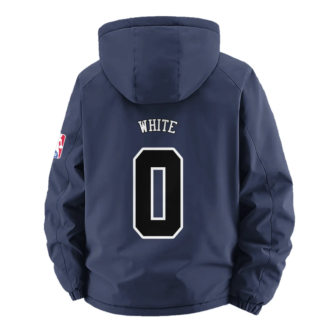 Loyal Supporter Crew Fleece Windbreaker Jacket, Windproof Fleece Hybrid HVN1435CB - Navy - Image 4