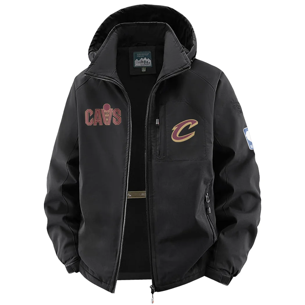 Rising Fan Spirit Fleece Windbreaker Jacket, Storm-Blocker Fleece HVN1435CC - Black - Image 2