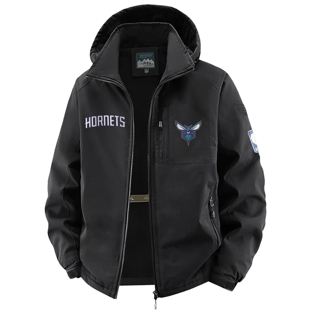 Rising Hoop Energy Fleece Windbreaker Jacket, Core-Warmth Windbreaker HVN1435CH - Black - Image 2