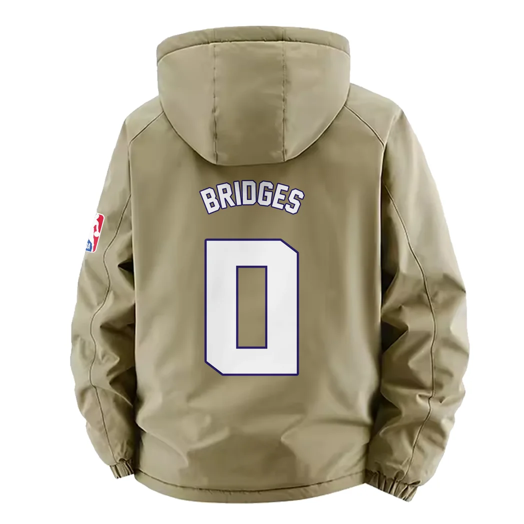 Rising Hoop Energy Fleece Windbreaker Jacket, Core-Warmth Windbreaker HVN1435CH - Khaki - Image 4