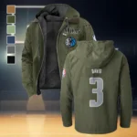 All-Season Fan Spirit Flannel Hoodie, Everyday Supporter Hooded Flannel HVN1435DM - Green