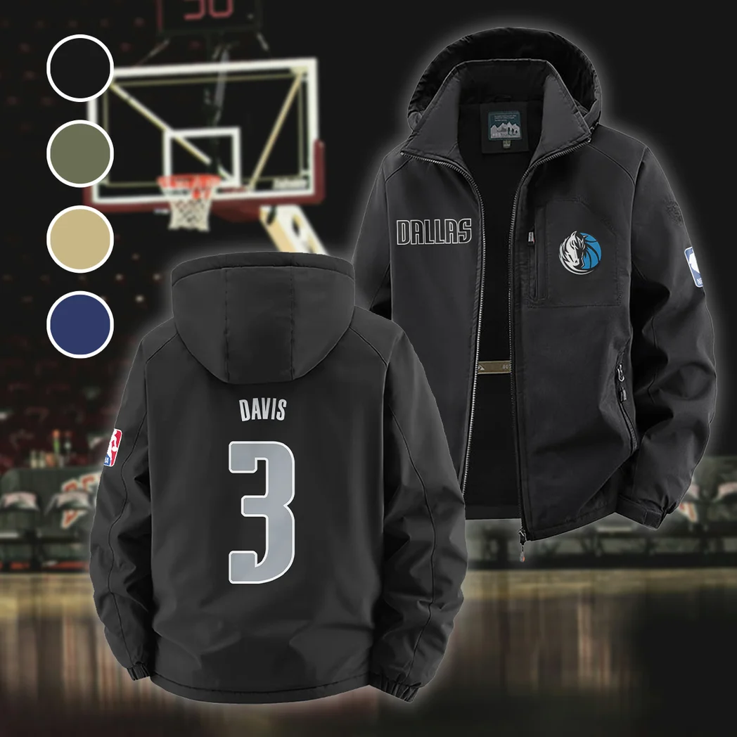 All-Season Fan Spirit Fleece Windbreaker Jacket, Essential Cold & Wind Barrier HVN1435DM - Black