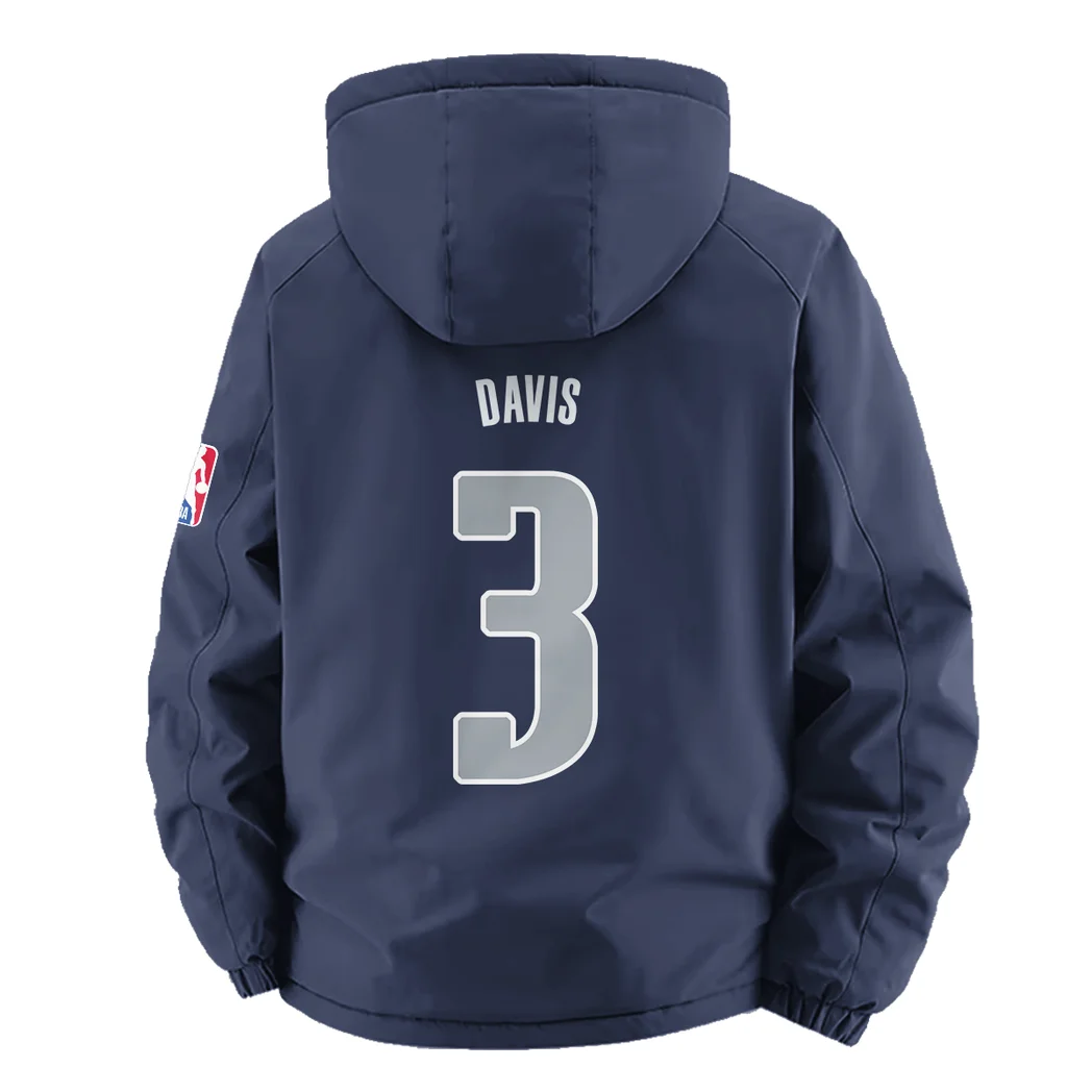 All-Season Fan Spirit Fleece Windbreaker Jacket, Essential Cold & Wind Barrier HVN1435DM - Navy - Image 4