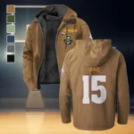 Court Passion Crew Flannel Hoodie, Team Spirit Flannel Hoodie HVN1435DN - Camel