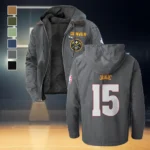 Court Passion Crew Flannel Hoodie, Team Spirit Flannel Hoodie HVN1435DN - Gray