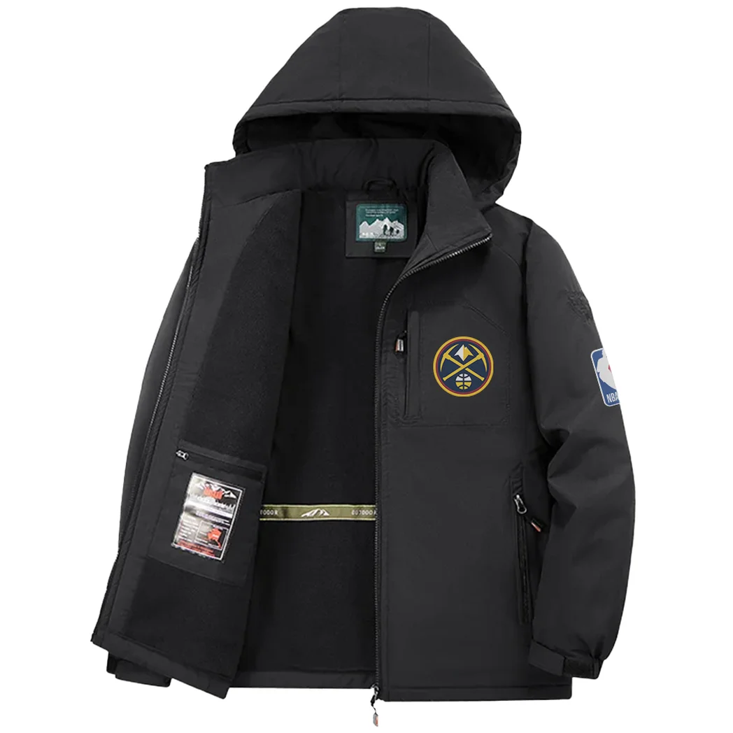 Court Passion Crew Fleece Windbreaker Jacket, Dual-Layer Protection Jacket HVN1435DN - Black - Image 3