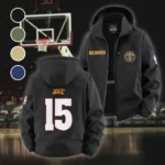 Court Passion Crew Fleece Windbreaker Jacket, Dual-Layer Protection Jacket HVN1435DN - Black
