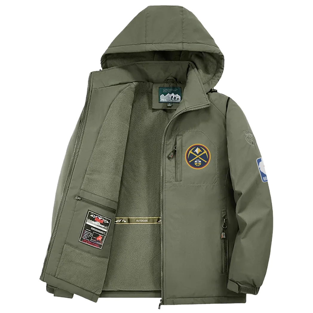 Court Passion Crew Fleece Windbreaker Jacket, Dual-Layer Protection Jacket HVN1435DN - Green - Image 3