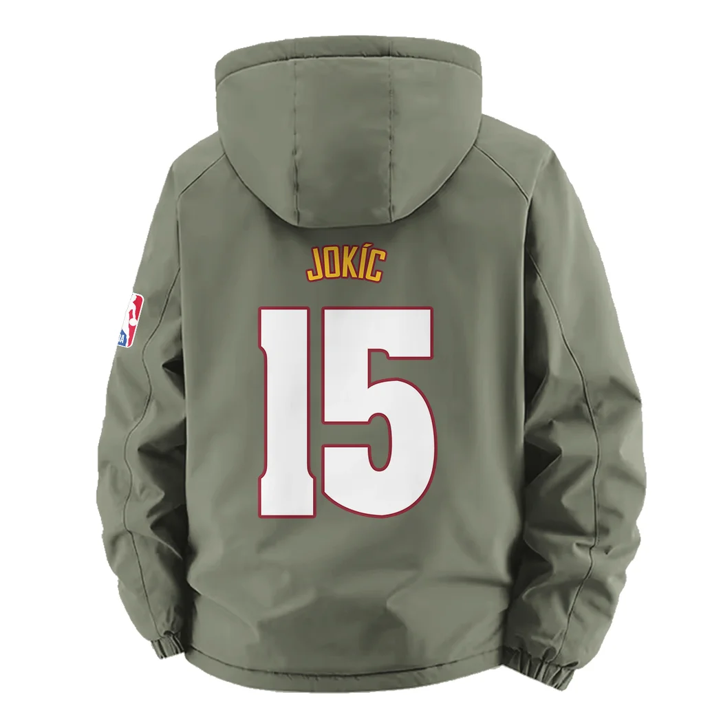 Court Passion Crew Fleece Windbreaker Jacket, Dual-Layer Protection Jacket HVN1435DN - Green - Image 4