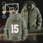 Court Passion Crew Fleece Windbreaker Jacket, Dual-Layer Protection Jacket HVN1435DN - Green