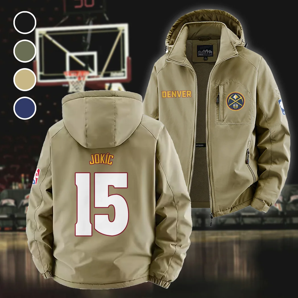 Court Passion Crew Fleece Windbreaker Jacket, Dual-Layer Protection Jacket HVN1435DN - Khaki
