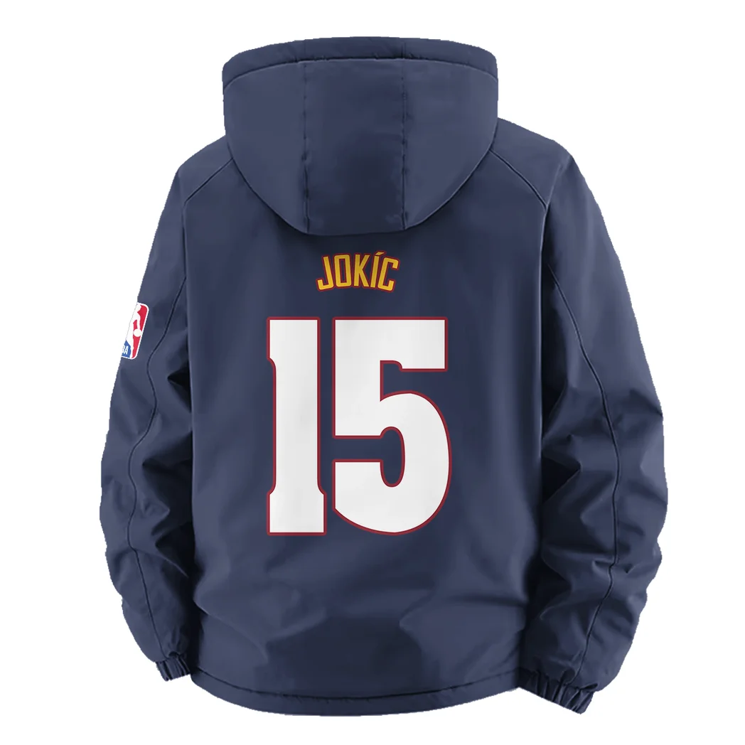 Court Passion Crew Fleece Windbreaker Jacket, Dual-Layer Protection Jacket HVN1435DN - Navy - Image 4