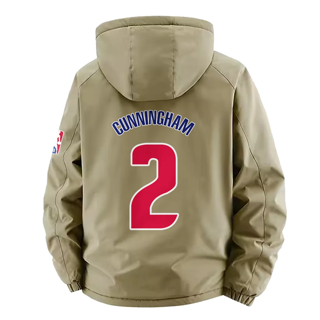 Hoop Passion Supporters Fleece Windbreaker Jacket, Weather-Guard Fleece HVN1435DP - Khaki - Image 4