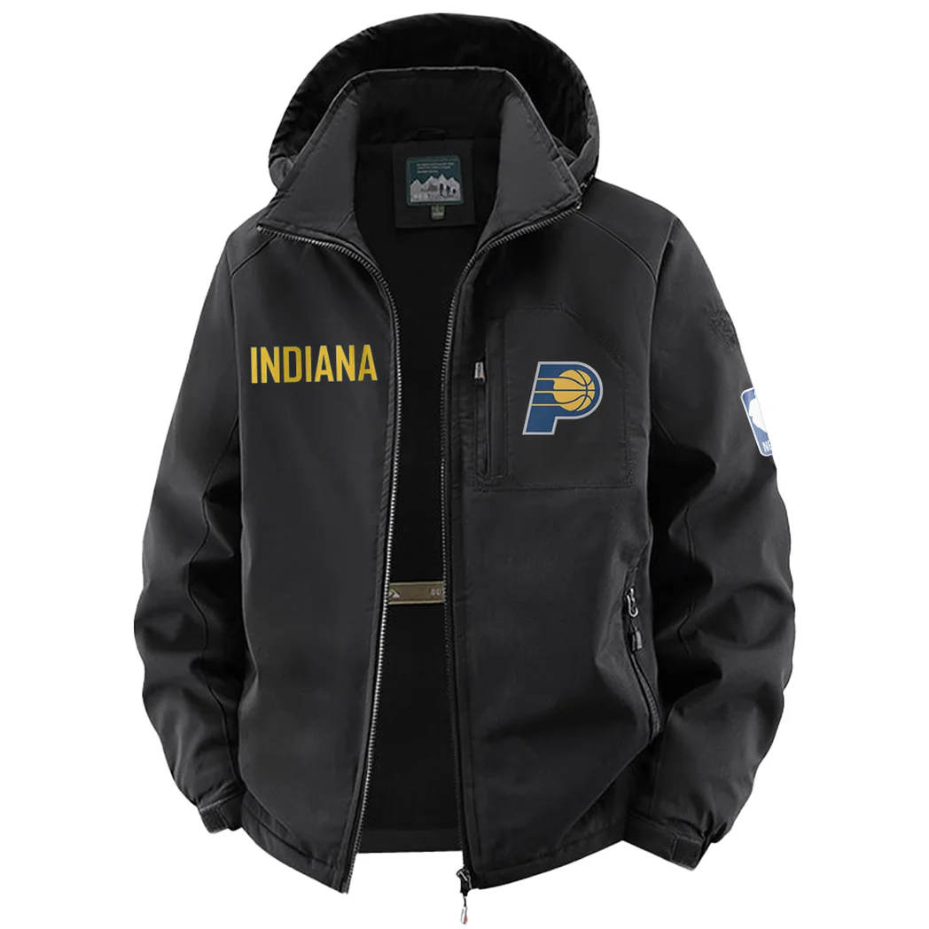Streetwear Game Culture Fleece Windbreaker Jacket, High-Output Training Jacket HVN1435IP - Black - Image 2