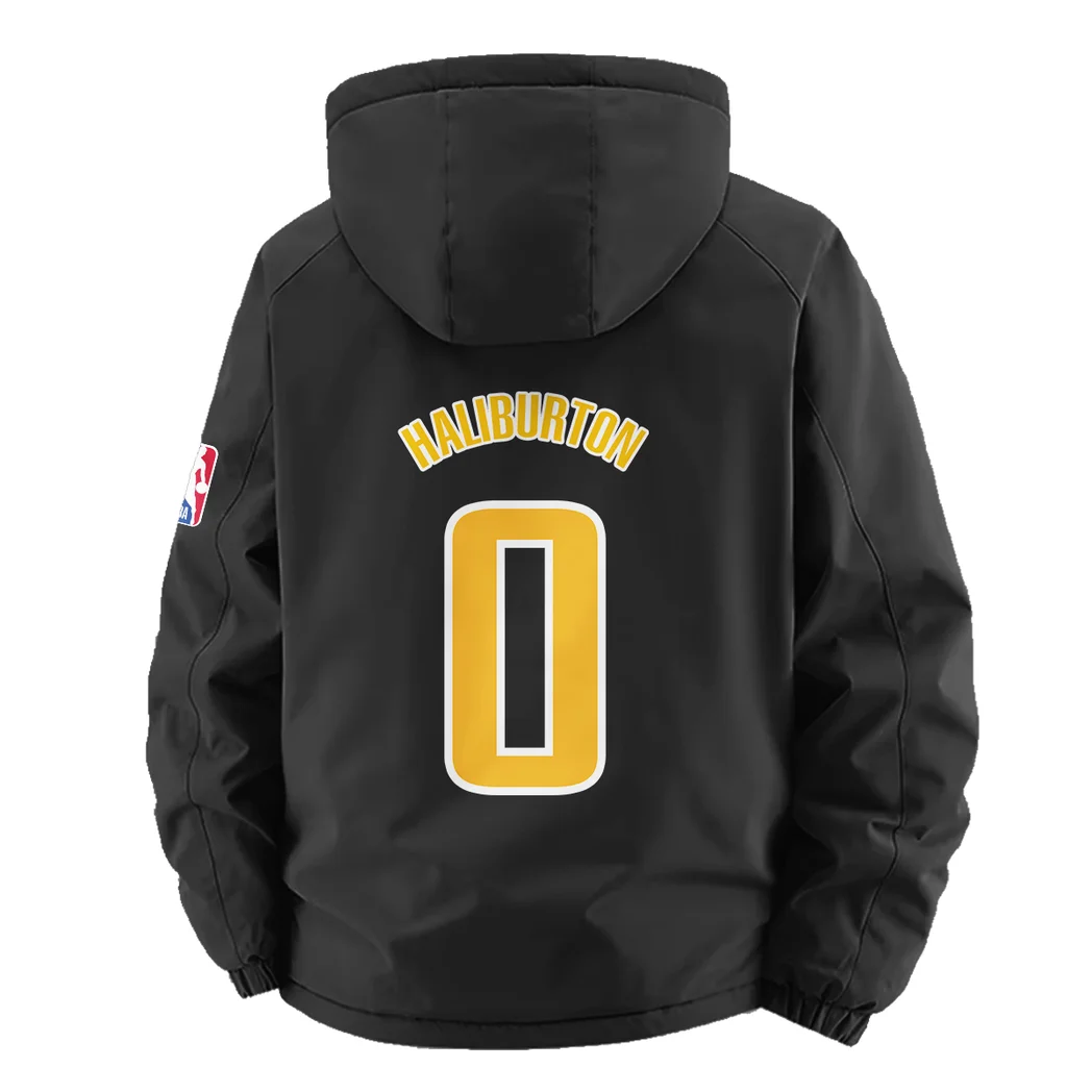 Streetwear Game Culture Fleece Windbreaker Jacket, High-Output Training Jacket HVN1435IP - Black - Image 4