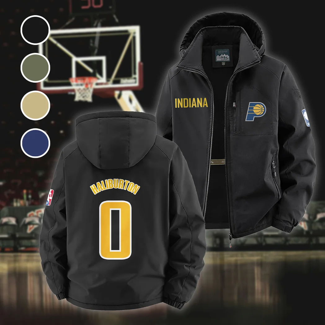 Streetwear Game Culture Fleece Windbreaker Jacket, High-Output Training Jacket HVN1435IP - Black