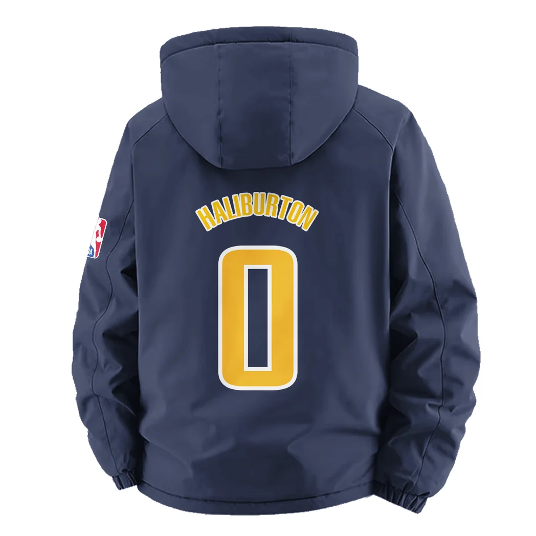 Streetwear Game Culture Fleece Windbreaker Jacket, High-Output Training Jacket HVN1435IP - Navy - Image 4