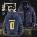 Streetwear Game Culture Fleece Windbreaker Jacket, High-Output Training Jacket HVN1435IP - Navy