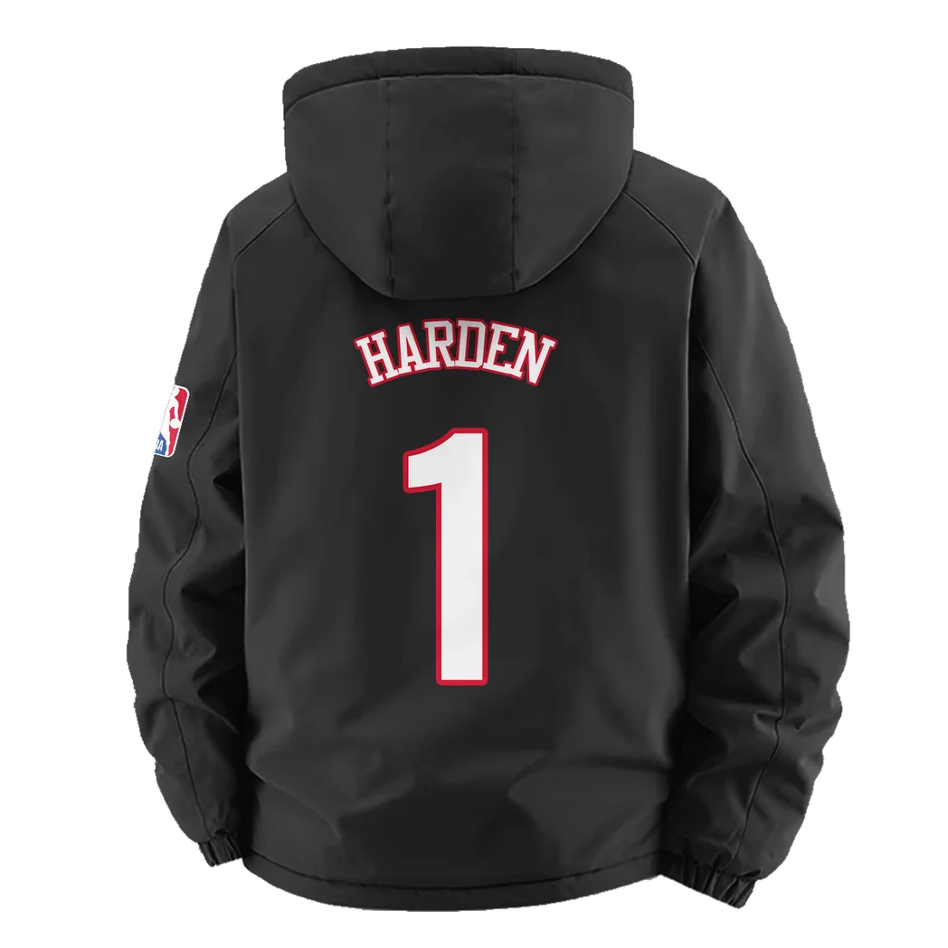 Rising Sport Fans Fleece Windbreaker Jacket, Performance Barrier Jacket HVN1435LA - Black - Image 4