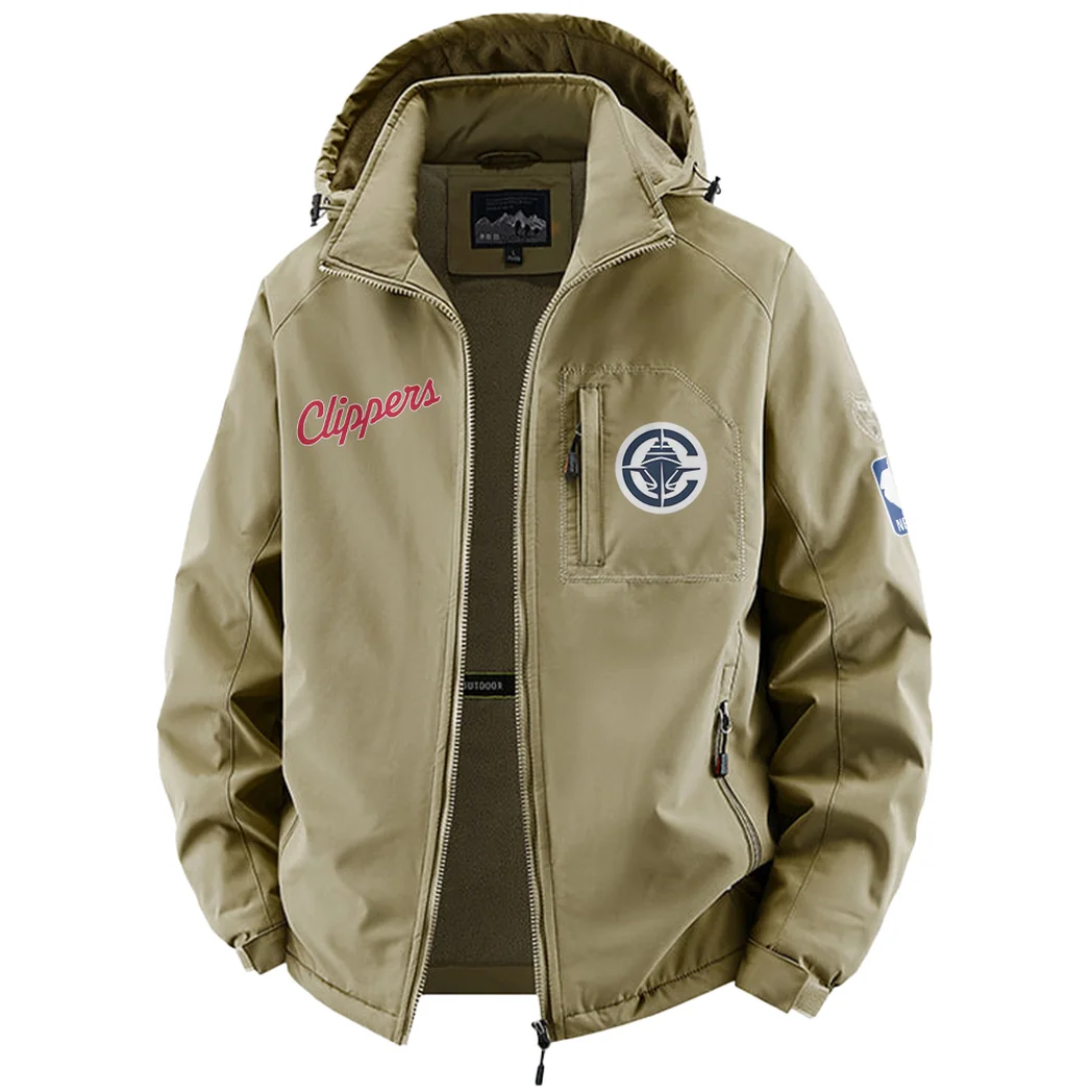 Rising Sport Fans Fleece Windbreaker Jacket, Performance Barrier Jacket HVN1435LA - Khaki - Image 2
