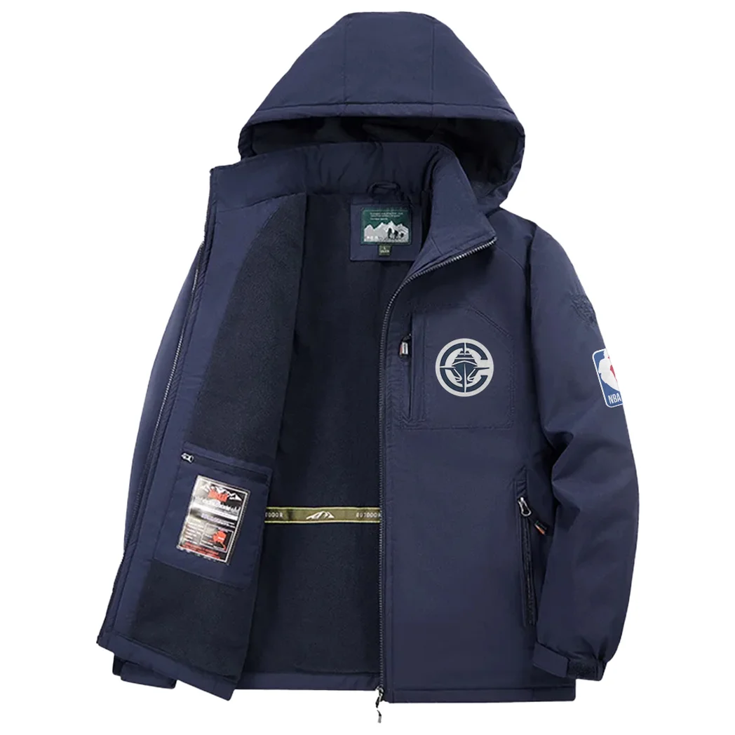 Rising Sport Fans Fleece Windbreaker Jacket, Performance Barrier Jacket HVN1435LA - Navy - Image 3