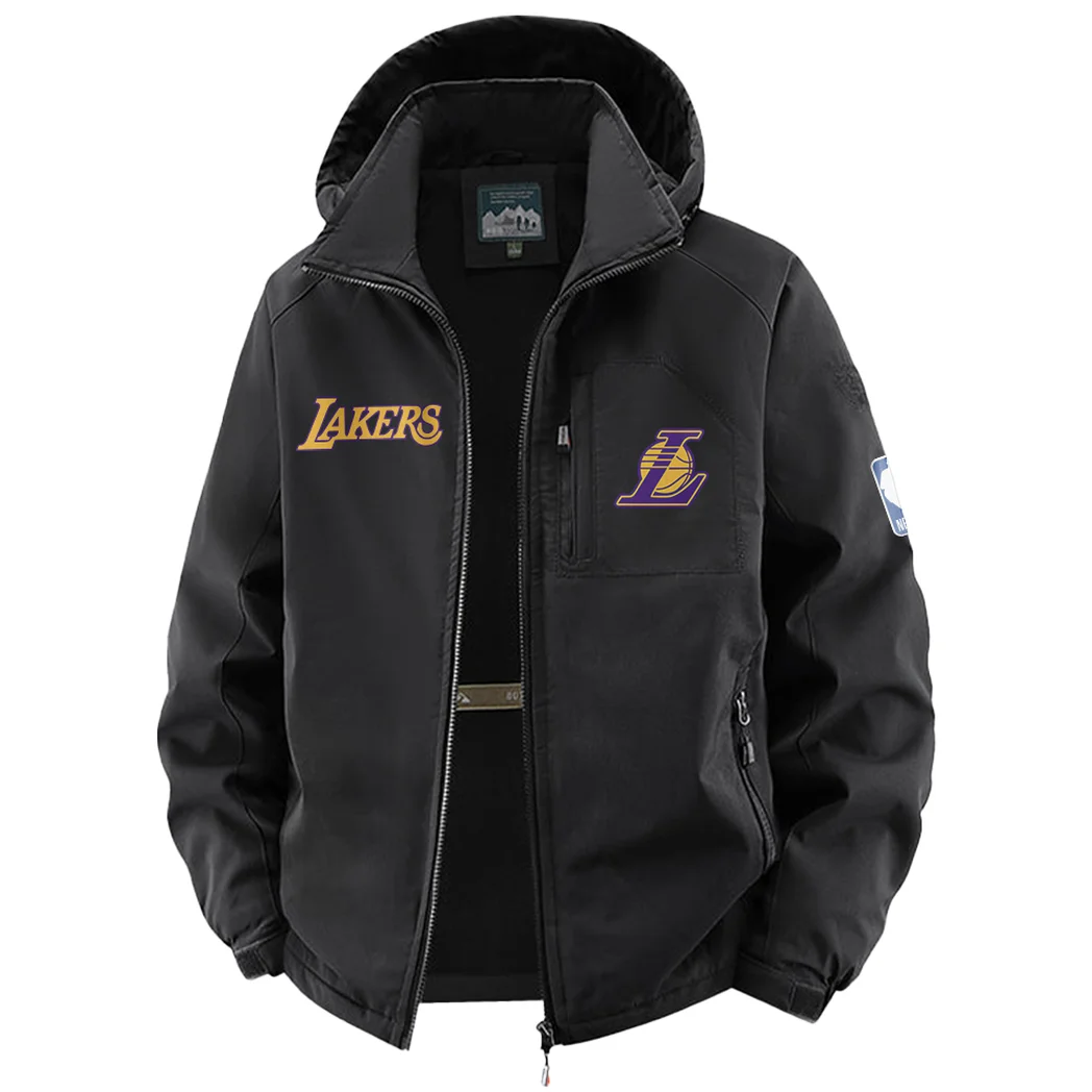 Everyday Supporter Nation Fleece Windbreaker Jacket, Multi-Sport Weather Jacket HVN1435LA - Black - Image 2