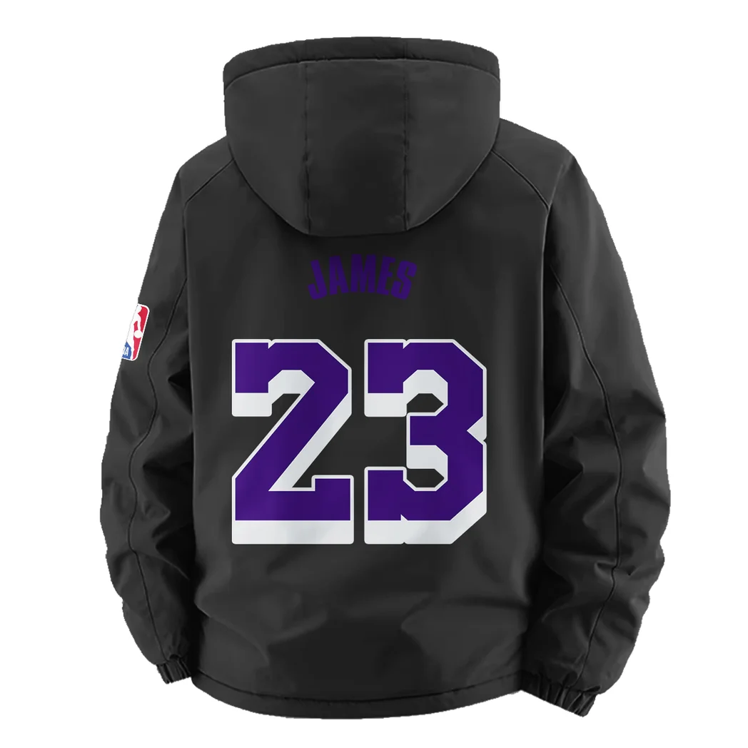 Everyday Supporter Nation Fleece Windbreaker Jacket, Multi-Sport Weather Jacket HVN1435LA - Black - Image 4