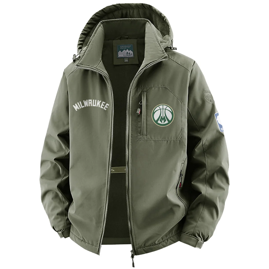 Everyday Fan Lifestyle Fleece Windbreaker Jacket, Expedition Wind Fleece HVN1435MB - Green - Image 2