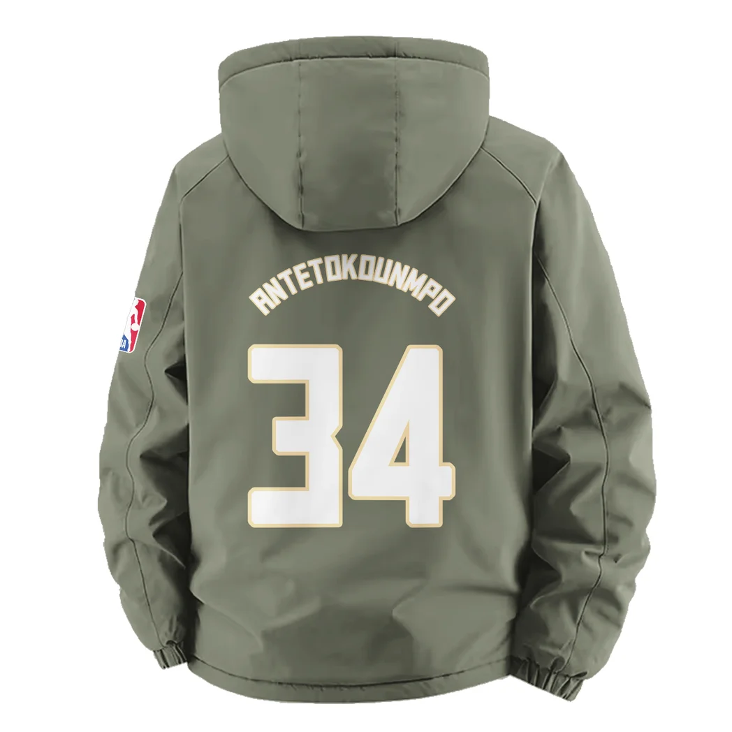 Everyday Fan Lifestyle Fleece Windbreaker Jacket, Expedition Wind Fleece HVN1435MB - Green - Image 4