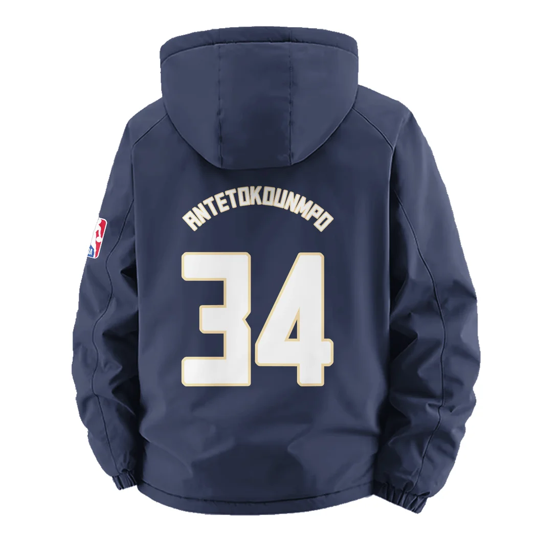 Everyday Fan Lifestyle Fleece Windbreaker Jacket, Expedition Wind Fleece HVN1435MB - Navy - Image 4