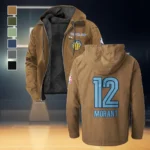 Streetwear Supporter Crew Flannel Hoodie, All-Season Fan Hoodie HVN1435MG - Camel