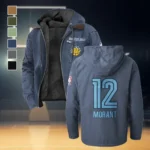 Streetwear Supporter Crew Flannel Hoodie, All-Season Fan Hoodie HVN1435MG - Navy Blue