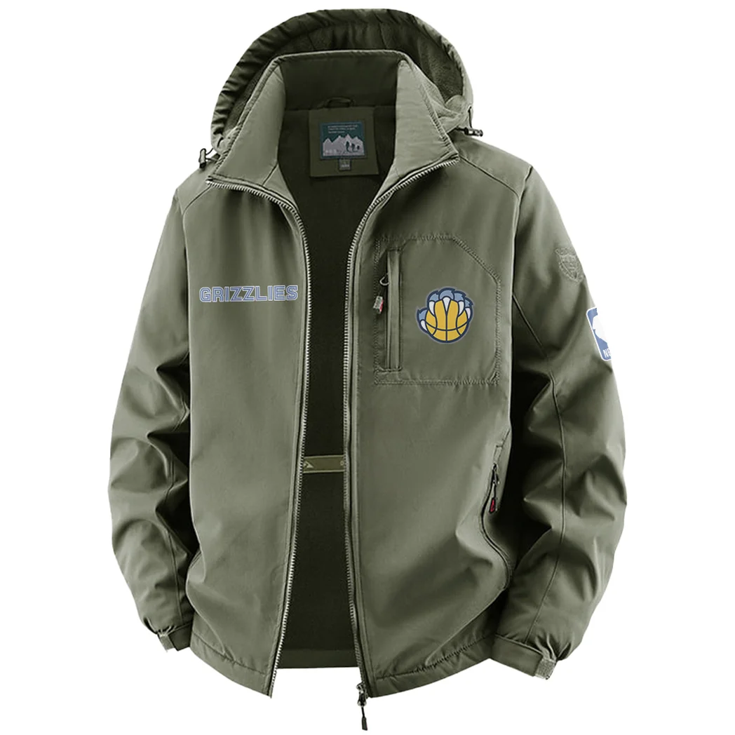 Streetwear Supporter Crew Fleece Windbreaker Jacket, Endurance Sport Barrier HVN1435MG - Green - Image 2