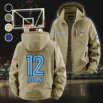 Streetwear Supporter Crew Fleece Windbreaker Jacket, Endurance Sport Barrier HVN1435MG - Khaki