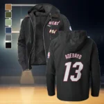 Everyday Basketball Lifestyle Flannel Hoodie, Bold Supporter Flannel Hoodie HVN1435MH - Black