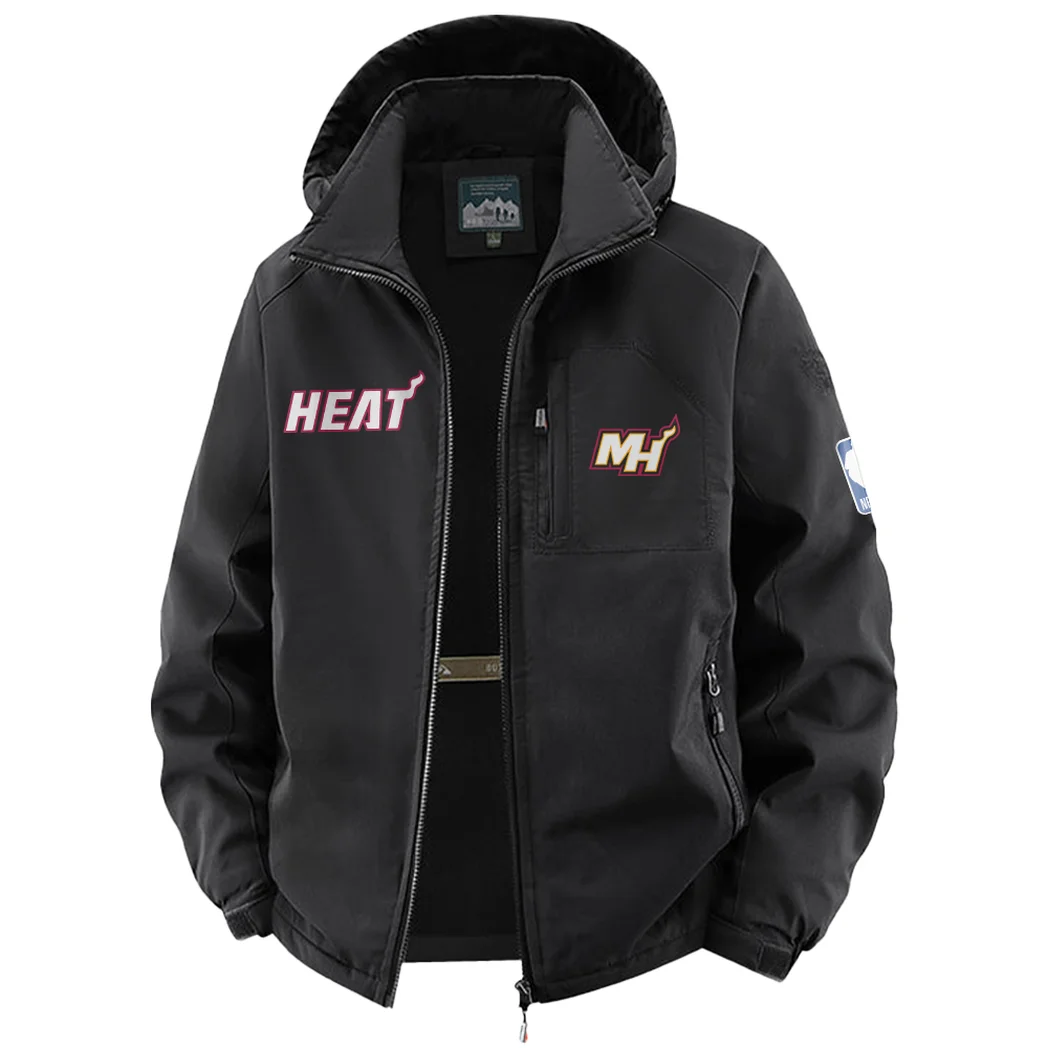 Everyday Basketball Lifestyle Fleece Windbreaker Jacket, Cold-Air Cycling Shell HVN1435MH - Black - Image 2