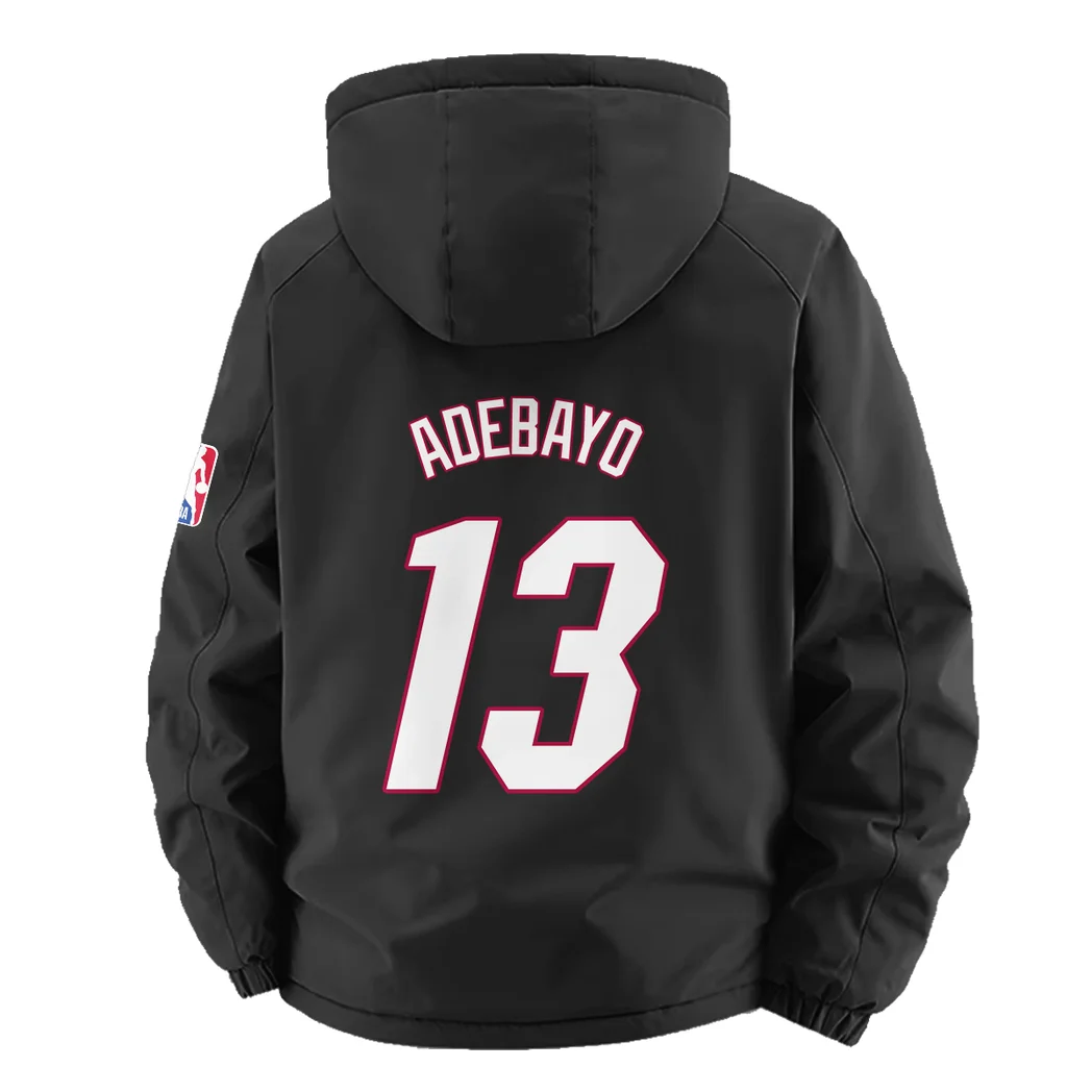 Everyday Basketball Lifestyle Fleece Windbreaker Jacket, Cold-Air Cycling Shell HVN1435MH - Black - Image 4