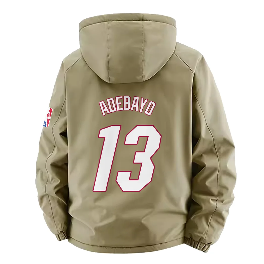 Everyday Basketball Lifestyle Fleece Windbreaker Jacket, Cold-Air Cycling Shell HVN1435MH - Khaki - Image 4