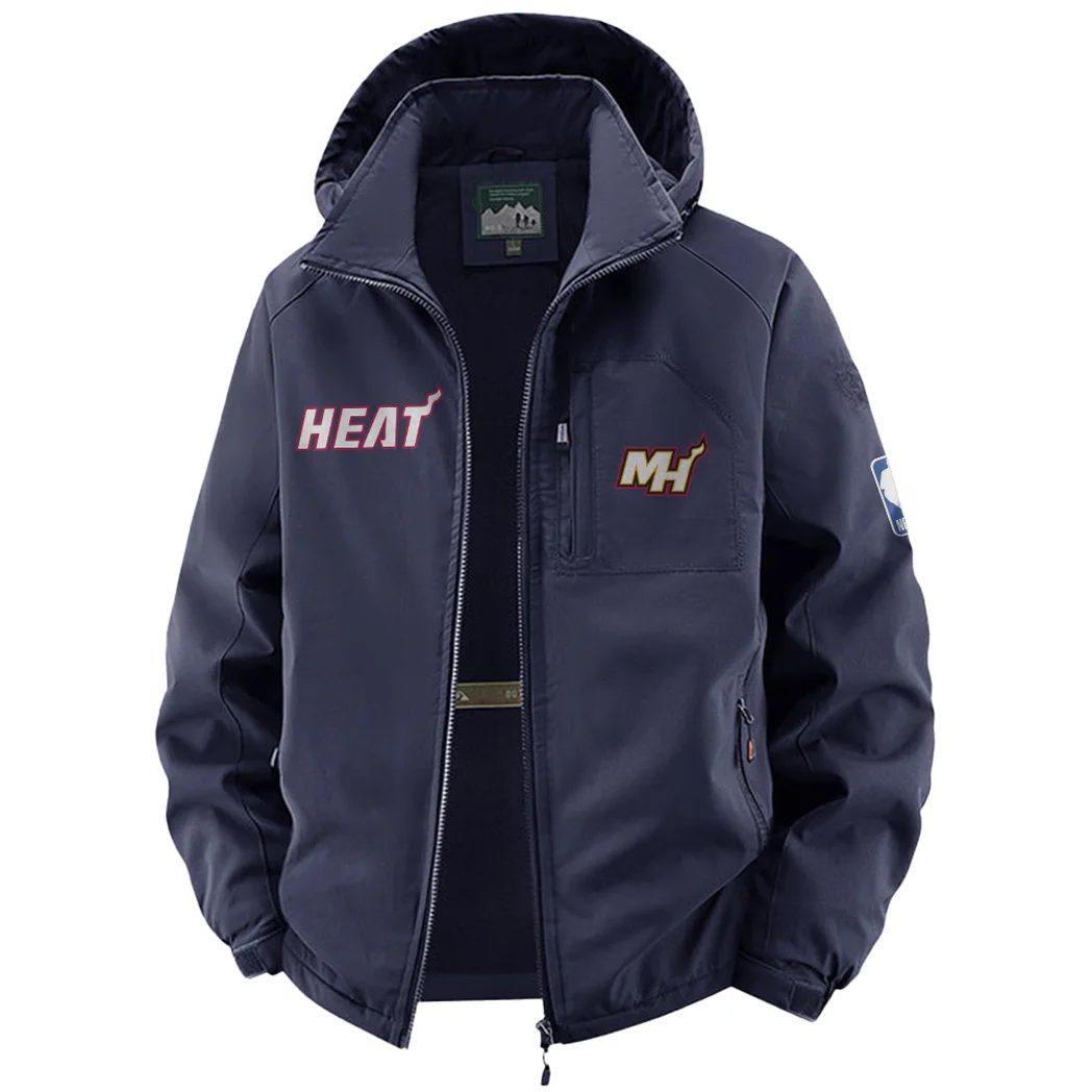 Everyday Basketball Lifestyle Fleece Windbreaker Jacket, Cold-Air Cycling Shell HVN1435MH - Navy - Image 2