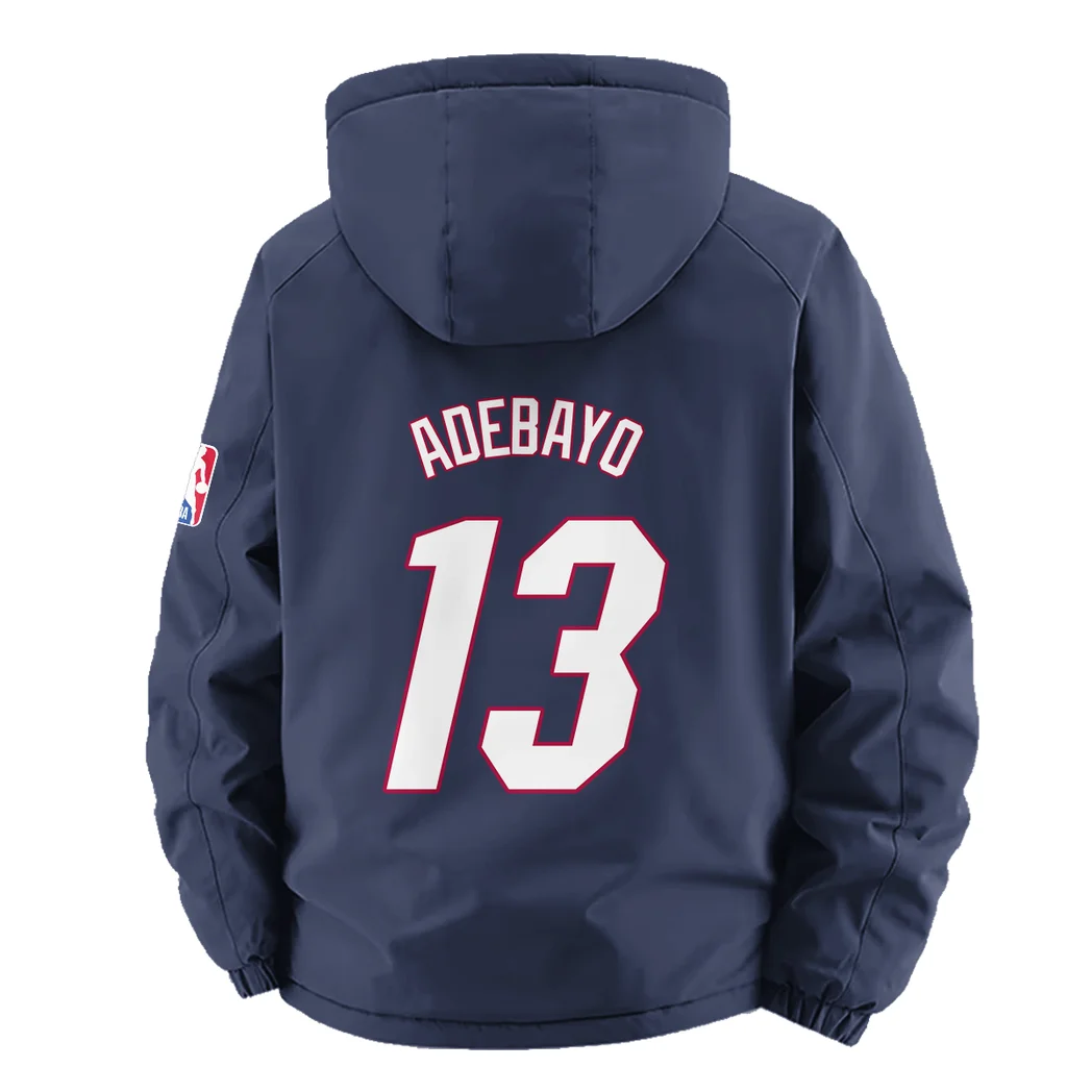 Everyday Basketball Lifestyle Fleece Windbreaker Jacket, Cold-Air Cycling Shell HVN1435MH - Navy - Image 4
