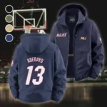 Everyday Basketball Lifestyle Fleece Windbreaker Jacket, Cold-Air Cycling Shell HVN1435MH - Navy