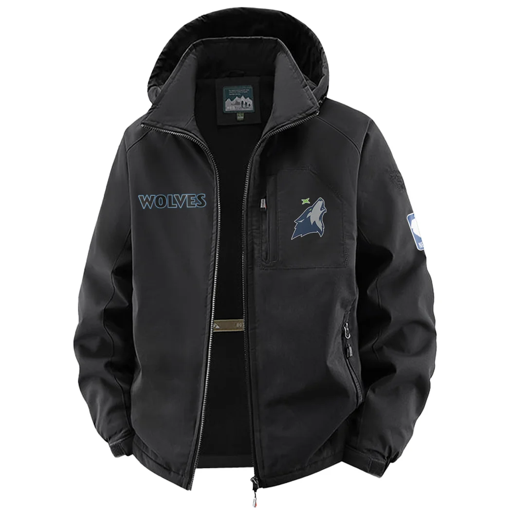 Hoop Passion Lifestyle Fleece Windbreaker Jacket, Mountain Ascent Windbreaker HVN1435MT - Black - Image 2