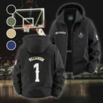 Bold Hoop Nation Fleece Windbreaker Jacket, Cross-Training Wind Shell HVN1435NO - Black