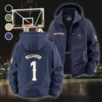 Bold Hoop Nation Fleece Windbreaker Jacket, Cross-Training Wind Shell HVN1435NO - Navy