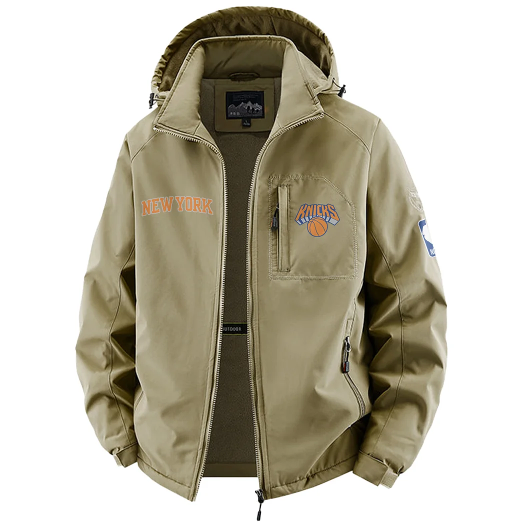 True Fan Spirit Fleece Windbreaker Jacket, Outdoor Activity Defense HVN1435NY - Khaki - Image 2