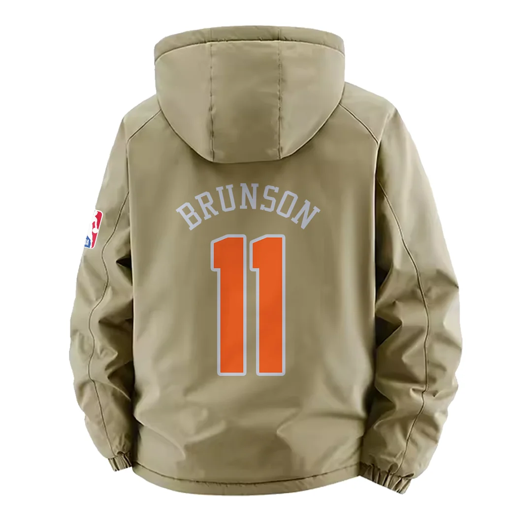 True Fan Spirit Fleece Windbreaker Jacket, Outdoor Activity Defense HVN1435NY - Khaki - Image 4