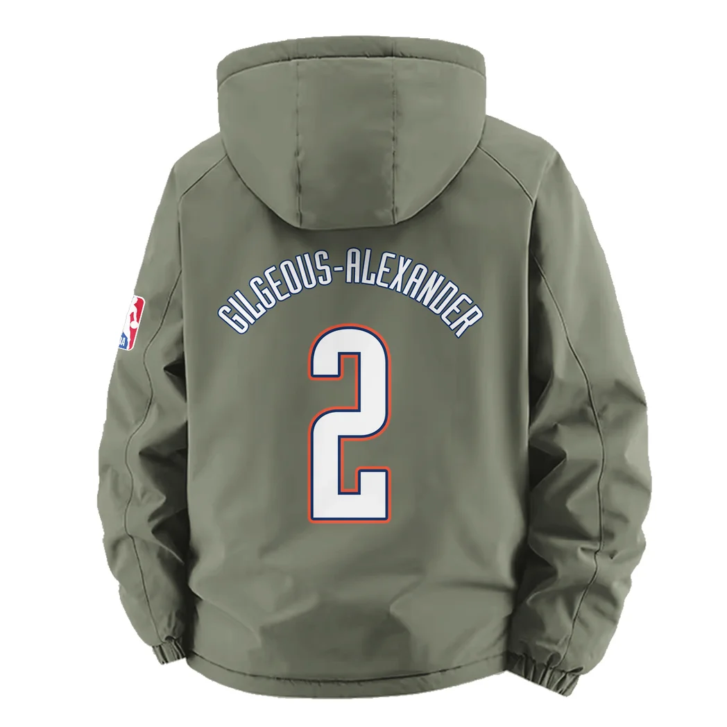 Sport Spirit Nation Fleece Windbreaker Jacket, Cozy Fleece-Lined Windbreaker HVN1435OC - Green - Image 4